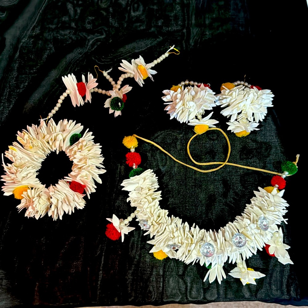 Mehndi Faux Flower Jewelry